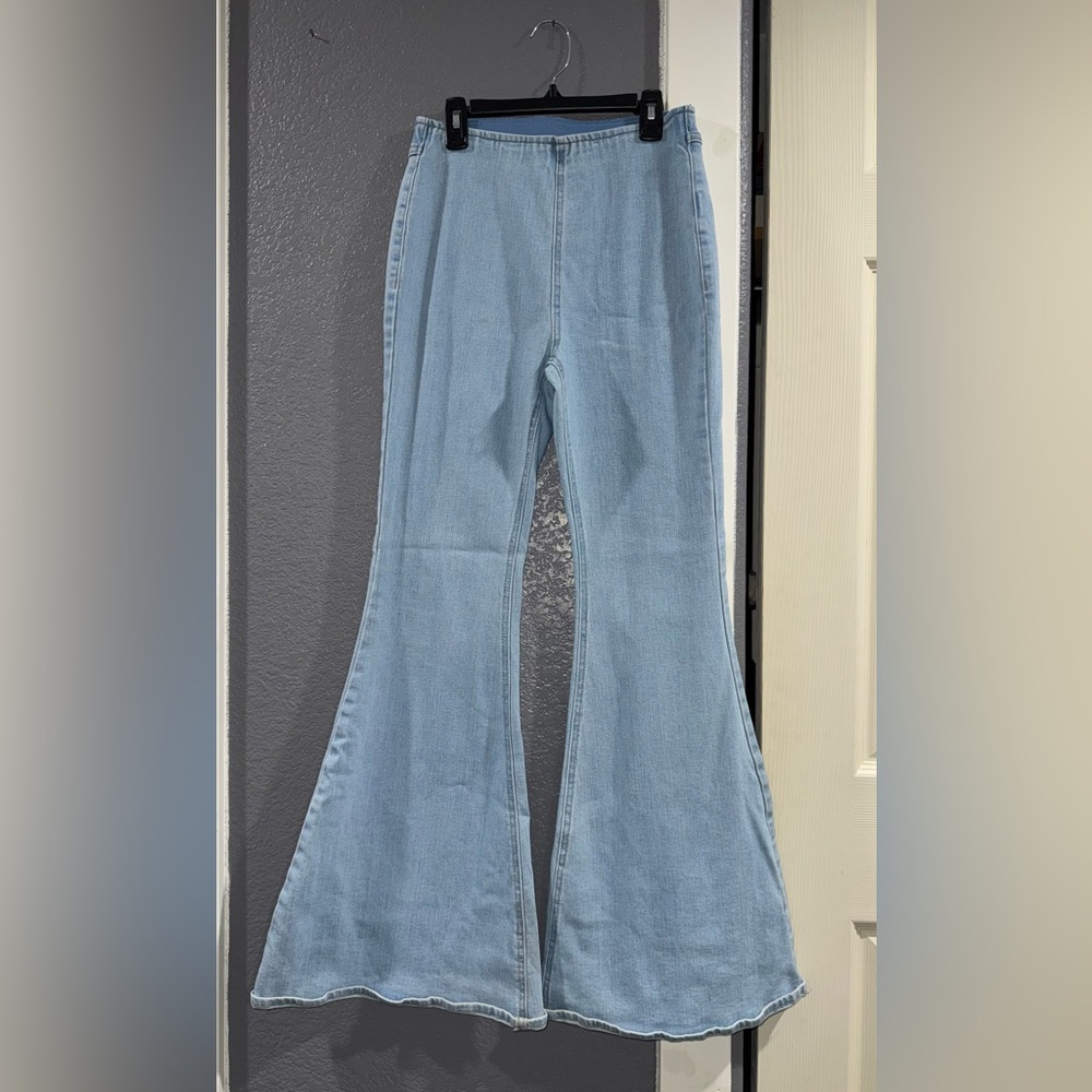 Forever 21 Light Blue Wide Leg Jeans